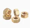 Porcas Sextavadas de Latão H59, Porcas Sextavadas Externas, Atacado do Fabricante, Porcas de Cobre M1-M24, Capas Sextavadas para Parafusos Gb/T 6170
