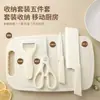 Cuchillo para Fruta, Tabla de Cortar para el Hogar, Cuchillo de Cocina, Tabla de Preparación de Comida para Bebés Dos en Uno, Juego de Cuchillos, Combinación de Tabla de Cortar con Almacenamiento