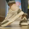 Nuevas zapatillas deportivas de malla transpirable de verano para hombre, adecuadas para senderismo al aire libre y trabajo diario, zapatos de moda de suela plana con suelas gruesas