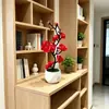 Planta Artificial de Ameixeira de Inverno com 7 Flores em Vaso Amazon para Decoração de Casa e Escritório, Pequeno Bonsai, Presente de Ano Novo, Ornamento de Ameixeira