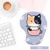 Almofada de pulso de silicone ergonômica jogo pulso almofada 3D escritório antiderrapante computador mouse pad dos desenhos animados atacado