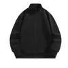 Jaqueta Cardigan Nova de Gola Alta Transfronteiriça Versátil Masculina Outono Solta Casual Tendência Esportiva Blusão de Manga Longa para Homens