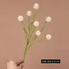 Venda Quente Comércio Exterior Bola Dourada Artificial Dente-de-leão de 7 Cabeças, Crisântemo, Arranjo para Casamento e Decoração de Casa, Flores Artificiais de Plástico