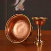 Copa de Ofrenda de Cobre Rojo Estilo Tíbet, Copa Dharma Lisa Hecha a Mano Nepalí, Copa de Ofrenda de Agua para Buda, Copa de Ofrenda de Vino, Copa de Ofrenda para Buda, Pieza Decorativa