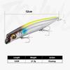 Cebo flotante Mino Luya para pesca en superficie, con cuentas, para aguas poco profundas, sin labios, Milo, 12 cm, 21,7 g, cebo falso, 0,6 m