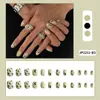 Parches de Uñas Desgastables Personalizados, Uñas Desgastables de Alta Gama, Parches de Uñas Cortos Pintados a Mano, Parches Desgastables para Manicura al por Mayor