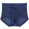 Calcinhas de Tecido Brilhante sem Costura de Alta Elasticidade para Mulheres Sexy Respirável Leve Controle de Barriga Tamanho Plus Calcinhas Femininas Malha Transparente Desejo Puro