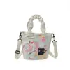 Bolso Cubo de Dibujos Animados para Mujer, Nueva Versión Coreana, Bolso de Mano Lindo, Gran Capacidad, Versátil, de Mano, de Hombro, Cruzado