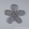 Bordado de Ponto Flor de Cinco Pétalas Flor Estereoscópica de Cetim Material DIY Feito à Mão Acessórios de Cabelo Corsage Flor de Sapato Decoração de Acessórios de Vestuário