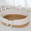 Cesta Portátil para Bebê Estilo Novo com Tapete Estampado, Cesta para Troca de Fraldas Dupla Extra Grande, Cesta de Dormir Trançada em Corda de Algodão