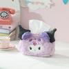Funda de Pañuelos de Peluche Kuromi Melody Caricatura Linda Decoración de Escritorio para el Hogar Caja de Pañuelos Caja de Pañuelos para Niñas