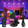 Luz de ambiente para coche USB activada por voz luces de colores intermitentes de música luces intermitentes coloridas decoración interior de coche luces rítmicas con ventosa