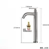 Grifo de Lavabo de Acero Inoxidable 304 Monomando Frío Baño Lavabo Lavado de Manos Balcón Lavabo Caño Recto Caño Curvo Cintura Pequeña