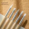 Ferramentas de Manicure Caneta de Silicone Haste de Madeira 5 Peças Estilo Japonês Multifuncional Caneta de Escultura de Silicone Caneta de Relevo Revestida com Pó de Espelho Mágico Atacado