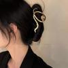 Pinza de metal grande de alta calidad con forma de tiburón, estilo coreano, horquilla de perla para el cabello, accesorios para el cabello de estilo inmortal.
