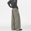 Pantalones cargo de pierna ancha de dos colores naranja juvenil #, unisex, corte holgado, adelgazantes, modernos y versátiles, de pierna recta