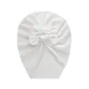Gorro de punto liso para bebé transfronterizo con doble lazo, Gorro para bebé estilo indio, Gorro suave de algodón acanalado para bebé, Estilo Ins