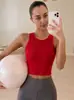 Chaleco de yoga con tirantes anchos en I personalizados, sujetador deportivo absorbente de impactos, sin mangas con almohadillas en el pecho, top de fitness, sujetador para mujer