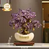 Árvore da Fortuna de Cristal e Tigela de Tesouro, uma Decoração de Alto Padrão Novo Estilo Chinês para Sala de Estar, Bar ou Escritório, Perfeita como Presente