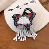 Presilha de cabelo com laço estampado em acrílico, luxo leve e alta moda, pinça de garra estilo étnico, design único, acessório de cabelo de nicho para mulheres