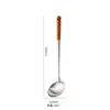 Espátula de acero inoxidable cuchara para sopa colador pala para freír pala para saltear doméstico cuchara para saltear mango largo cuchara para saltear engrosada juego de utensilios de cocina