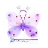 Asas de Borboleta conjunto de quatro peças fantasia de performance para menina adereços de performance asas de elfo anjo luminosas de camada dupla atacado