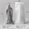 Jiahui Mei Adornos de Calavera de Halloween Molde de Silicona Calavera Humana DIY Fantasma Herramienta de Molienda para Velas de Aromaterapia