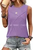 Chaleco de Verano para Mujer Amazon 2025 Estilo Europeo y Americano Holgado Cuello Redondo Color Sólido Casual Top sin Mangas Camiseta