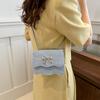 Bolso Pequeño 2024 Nuevo Mariposa Hermoso Bolso de Mano Casual Personalidad Moderno Bolso Cuadrado Pequeño Bolso Bandolera de Cadena