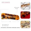 Nuevo Pasador Cuadrado de Acetato, Pinza de Pato de Acetato Multicolores de Moda, Pinza Lateral Rectangular Hueca, Pinza para Flequillo