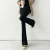 710 Pantalones de Campana Altos Estilo Nuevo Pantalones Largos Hasta el Suelo Leggings con Estampado de Leopardo Pantalones de Verano Transpirables de Cintura Alta para Mujer