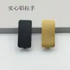Alça de Porta de Armário Sólida em Liga de Alumínio Espacial Puxador com 32 Furos Minimalista Moderno para Gabinete de TV Mesa de Cabeceira Cabeça Quadrada Pequena Alça