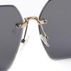 Gafas de sol de alta calidad de montura grande de media montura que hacen que la cara parezca pequeña, a prueba de rayos UV, para mujer, verano, gafas de sol degradadas de celebridad de Internet