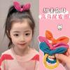 Anel de cabelo infantil de orelha de coelho fofo e doce coreano lote de cor dopamina corda de cabelo para rabo de cavalo alto acessórios de cabelo de temperamento atacado