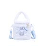Nueva Bolsa de Peluche Linda de Dibujos Animados Sanrio Kuromi Oso Fresa Bolsa Cubo Cilíndrica Almacenamiento para Estudiantes Bolsa Cosmética