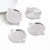 Time Gem 20mm Diâmetro Interno Liga Pingente Base Jóias DIY Base Acessórios