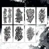 Tatuagem Adesiva Artística de Palavras Inglesas Góticas com Motivos de Ervas para Homens e Mulheres Tatuagem de Braço Impermeável de Longa Duração Adesivos de Alta Qualidade Não Refletivos