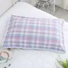 Funda de almohada de algodón lavado de un solo lado con funda interior para adulto, estudiante, niños, funda de almohada suave para el hogar, cómoda y resistente a la suciedad