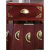 Tirador de Cajón Estilo Antiguo Chino Madera de Palosanto Muebles Tirador Clásico Cajón de Escritorio Tirador Retro de Bronce Tirador de Bronce con Concha