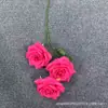 Modelo de Comércio Exterior Flor Artificial Rosa Diamante de 3 Cabeças para Decoração de Salão de Cerimônia de Casamento, Flor Cascata, Flor para Decoração de Fundo de Transmissão ao Vivo