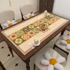 Textura de Cuero de PVC Anti-quemaduras Lujo Ligero Estilo Bohemio Mantel para Mesa de Café Mantel para Mesa de Comedor Europea Lavable Impermeable Resistente al Aceite Cubierta de Mesa