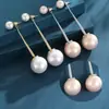 Brincos Argola Grandes com Pérolas e Agulha de Prata Personalizados, Estilo Exagerado de Nicho da Moda, Sensação de Alto Padrão, Brincos Versáteis Retrô Franceses