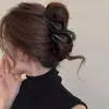 Pinza para el Cabello Negra Versátil para Mujer, de Gama Alta y Exquisita, Adecuada para Cabello Grueso, Pinza de Tiburón Grande para Recogido en la Parte Trasera de la Cabeza, Pinza Grande para el Cabello