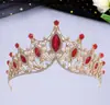 Acessórios de Cabelo para Casamento Ornamentos de Liga Cruzamento Europeu e Americano Retrô Coroa Barroca Coroa Grande de Strass Olho de Cavalo Faixa de Cabeça