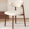 Cadeira de Jantar de Ferro Simples Moderna de Luxo Leve Estilo Italiano Cadeira de Jantar para Casa Restaurante Cadeira com Encosto de Designer Estilo Nórdico High-End