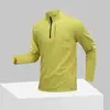Camiseta de Manga Larga para Hombre con Media Cremallera Otoño e Invierno Ropa de Entrenamiento Deportivo Fitness Ropa Deportiva de Secado Rápido para Correr y Ciclismo Profesional