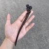 Pente de Cabelo Autêntico de Ébano e Sândalo Roxo Estilo Antigo 18cm de Altura com Estilo Chinês Tradicional para Coque, Pente de Cabelo Hanfu