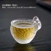 Palacio Cultural y Creativo de la Ciudad Prohibida Estilo Palacio Vidrio Grueso Copa Maestra Taza de Té Grande Individual con Forma de Gato para Uso Doméstico Juego de Té Kung Fu