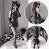Traje de ropa interior sexy, reina de discoteca sexy, ropa interior ajustada de cuero, muestra la cadera, pasión libre, uniforme, tentadora fuga de cadera