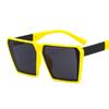 Gafas de sol de color cuadrado con montura grande europeas y americanas, modernas gafas de sol de cara fina para hombres y mujeres, 9522